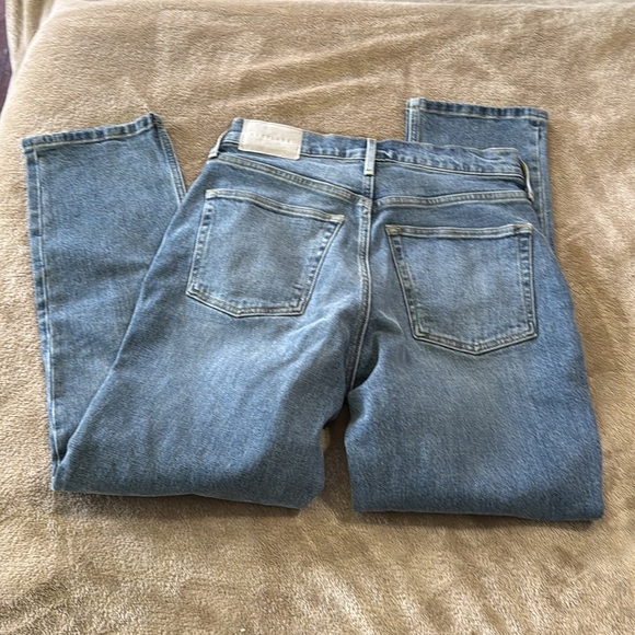 Everlane OG Cheeky Crop Blue Straight Leg Jeans - Picture 5 of 11